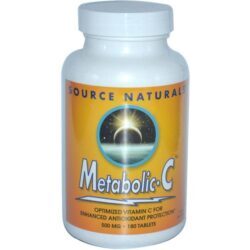 Source Naturals Metabolic-C™ 500 mg - Vitamina C para Energia e Imunidade | 180 Tabletes