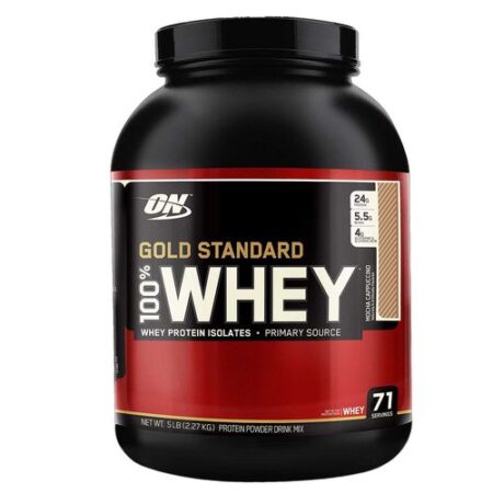 100% Whey Proteína Gold Standard Optimum Nutrition Mochaccino 5 lbs / 2.27 g