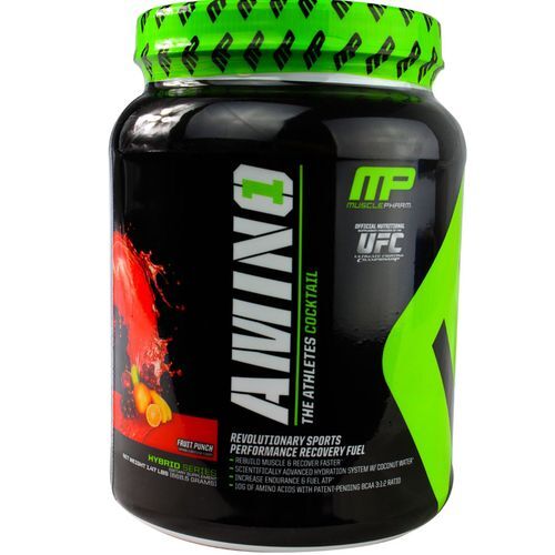 MusclePharm Amino 1, Fruit Punch - 50 Porções: Recuperação e Energia Muscular Essenciais