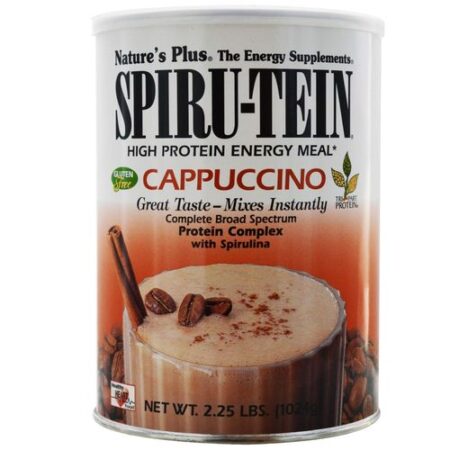 Nature's Plus, Spiru-Tein® - Alimento Energético com Alta Proteína (Sabor Cappuccino) - 2.25 lbs (1024g)