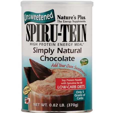 Nature's Plus, Spiru-Tein® - Chocolate Natural e Sem açúcar - 370g