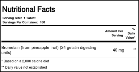 Nature's Plus, Bromelina 40 mg - 180 Tabletes - Image 4