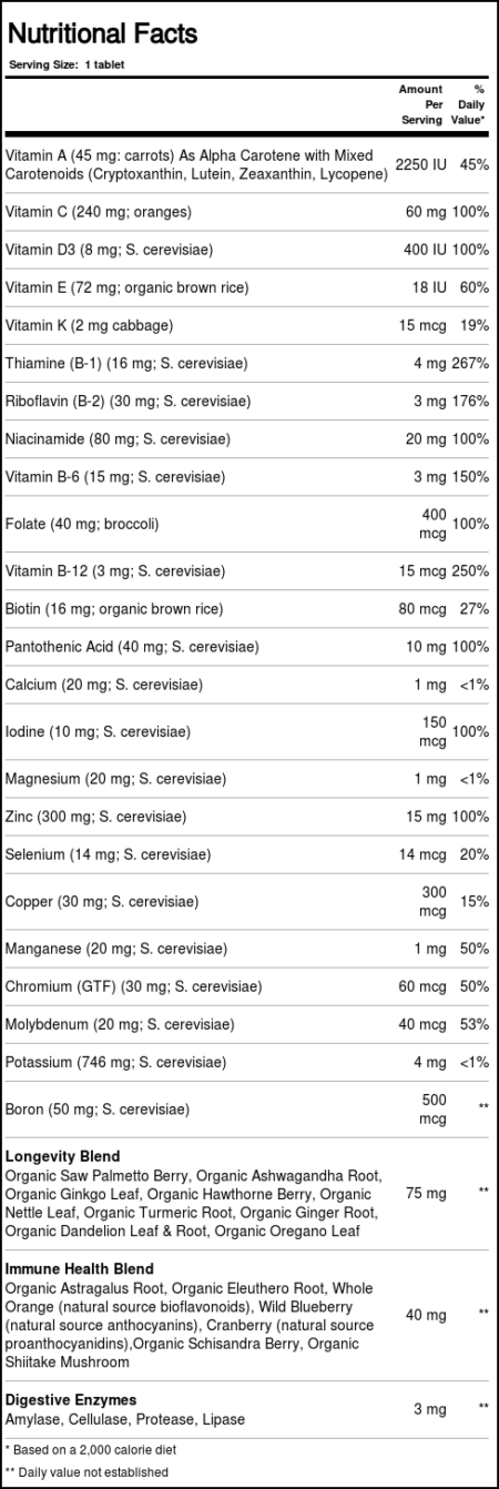 MegaFood Men Over 40 One Daily, Iron Free - 60 Tabletes - Image 3