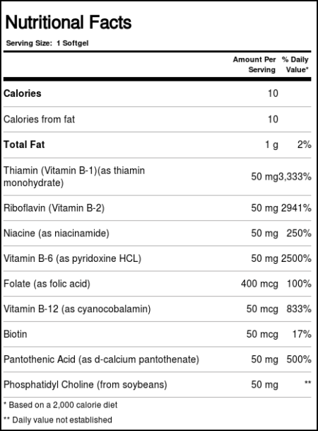 Carlson Labs, B-50 - 50 Cápsulas em Gel - Image 4