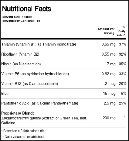 Everlast Nutrition Burn - 56 Tabletes - Image 4