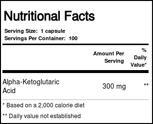 Kirkman Labs Ácido Alfa-Cetoglutárico 300 mg Hipoalergênico - 100 Cápsulas Vegetarianas - Imagem 4