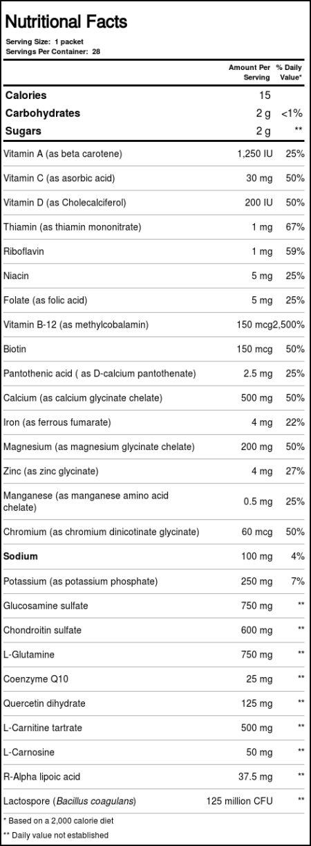 Pur Pak Active Lifestyle Supplement, Citrus - 28 packets - Image 3