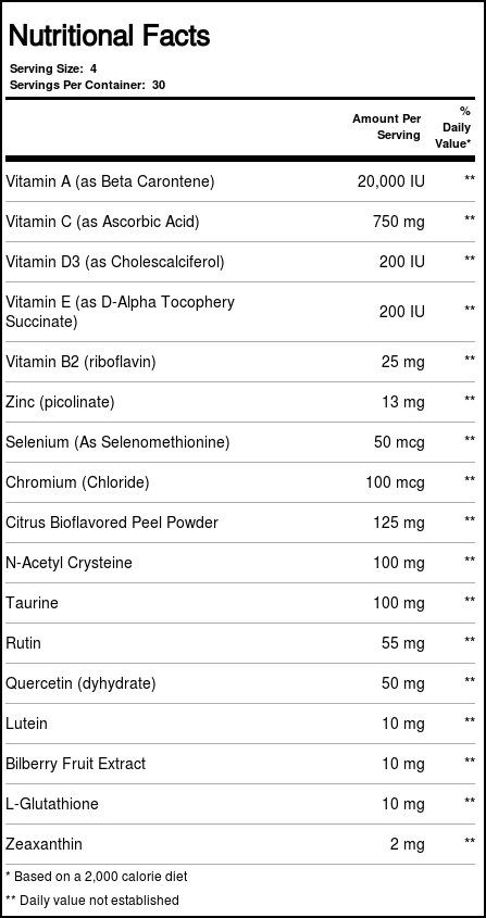 Zahler AccuVision™ Fórmula Avançada Saúde Ocular 120 Cápsulas - Imagem 4