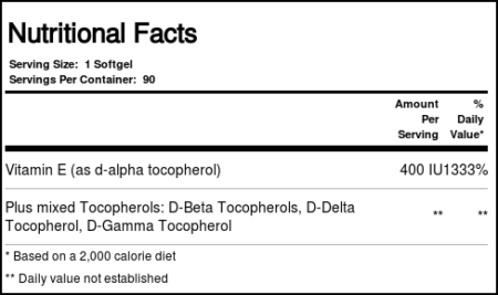 Healthy Origins, Vitamina E - 400 IU Tocoferóis Mistos - 90 Cápsulas em Gel - Image 4