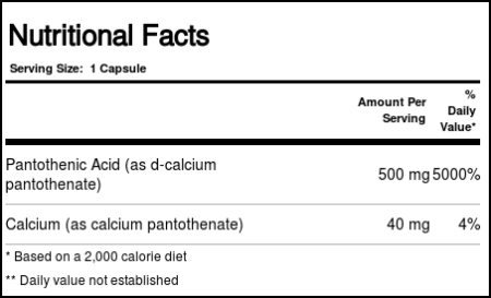 Douglas Labs Pantothenic Acid - 100 Cápsulas - Image 2