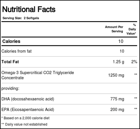 Douglas Labs, Qüell Óleo de Peixe Ultra DHA 1,250 mg - 60 Cápsulas em Gel - Image 2