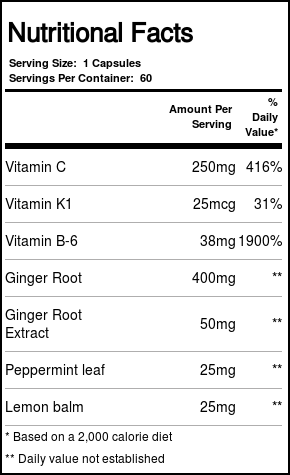 Vitanica Náusea Ease™: Alívio Natural para Náuseas - 60 Cápsulas Vegetarianas - Imagem 4