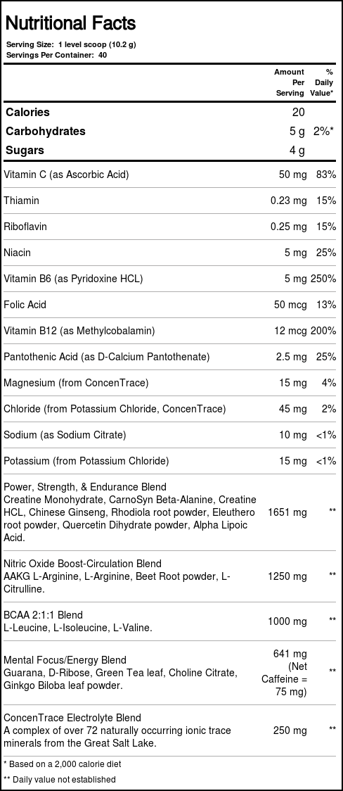 Trace Minerals Research Pré Treino Limonada de Framboesa 368g - Energia e Foco Avançados - Imagem 2