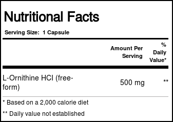 Bluebonnet Nutrition L-Ornitina 500 mg - 100 Cápsulas Vegetarianas: Energia e Recuperação Muscular - Imagem 2