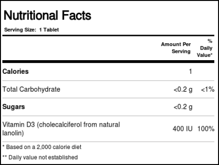 Bluebonnet Nutrition, EarthSweet® Vitamina D3 - Sabor Framboesa - 400 UI - 90 Comprimidos Mastigáveis - Image 3