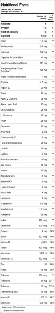 Solaray Spectro Man 120 Cápsulas: Multivitamínico Completo para a Saúde Masculina no Brasil - Imagem 5