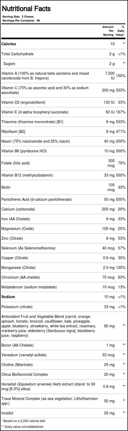 Pioneer, Multi Vitaminas e Minerais - 180 Frutas Mastigáveis - Image 4