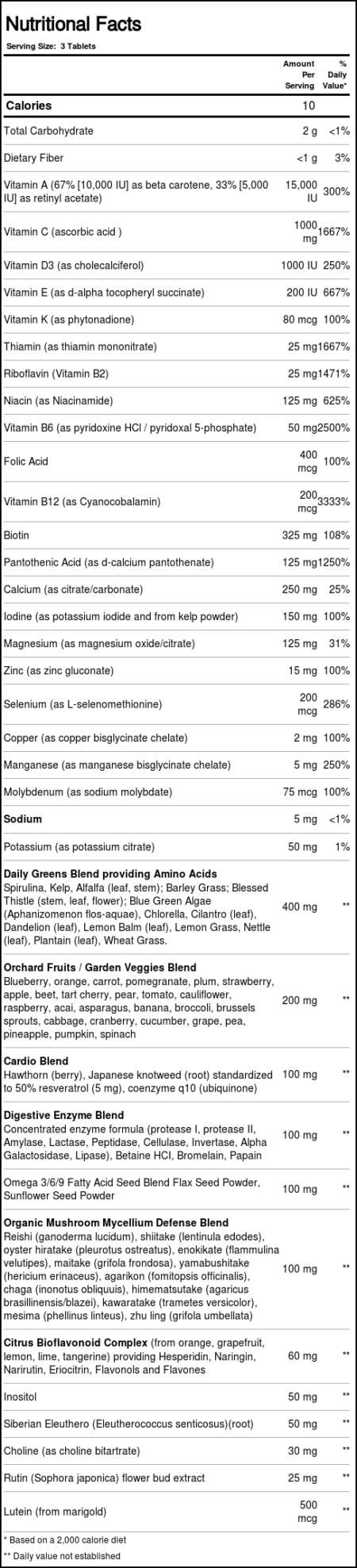 Nature's Way, Alive! Multivitamínico de Potência Máxima - 30 Tabletes - Image 2