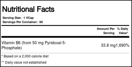 Food Science of Vermont, Piridoxal 5-Fosfato - 60 Cápsulas Vegetarianas - Image 4