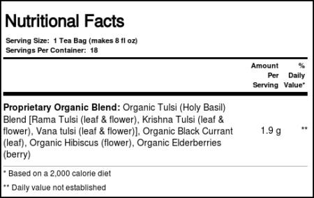 Organic India, Chá de Majericão, Sabor de Framboesa e Pêssego - 18 Saquinhos de Chá - Image 2