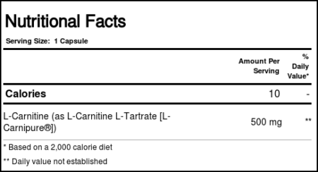 Source Naturals, L-Carnitina 500 mg - 120 Cápsulas - Image 2