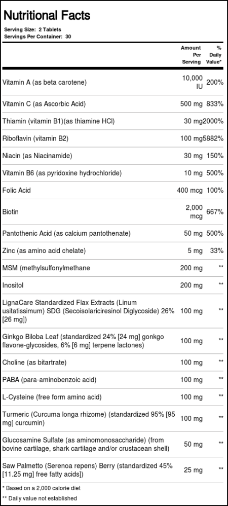 Nature's Plus, Ultra Hair® Vitaminas para Cabelos com MSM - 60 Tabletes - Image 3