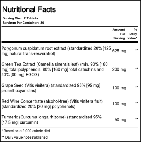 Nature's Plus, Resveratrol 125 mg - 60 Tabletes - Image 3