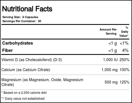 Solaray, Citrato de Cálcio-Magnésio com Vitamina D - 180 Cápsulas - Image 4