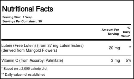 Luteína 20 mg Now Foods 90 cápsulas vegetarianas - Image 4