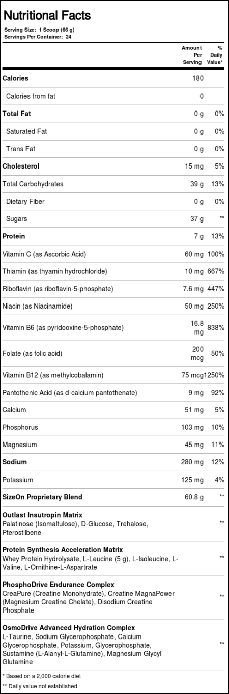 Gaspari Nutrition, SizeOn™ Máximo Desempenho, Sabor Limão Gelado - 1584 g (3,49 lbs) - Image 5