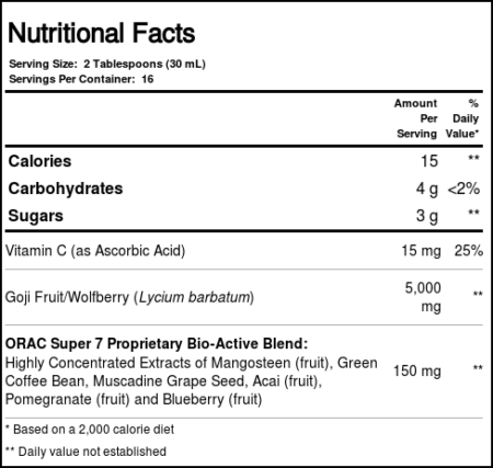 Nature's Answer Líquido Goji Goji Supremo com ORAC Super 7 16 fl oz - Image 3