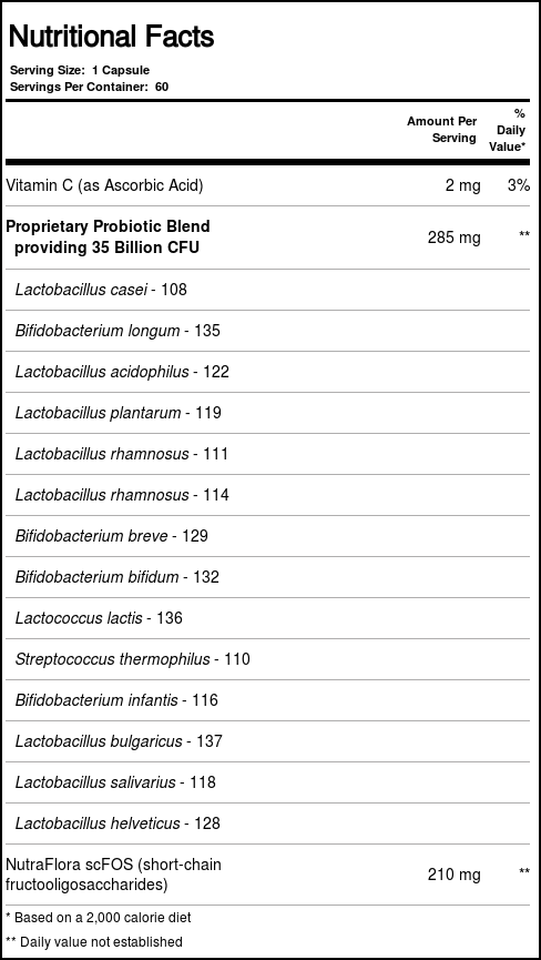 Nature's Way Probiótico Primadophilus Optima - 60 Cápsulas Vegetarianas - Imagem 3