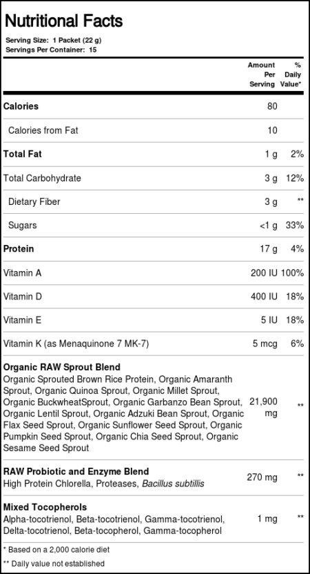 Garden of Life, Proteína Orgânica RAW, Natural - 10 Pacotes (28 g Cada) 284 g Total - Image 2