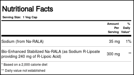 Genceutic Naturals, Ácido R-Lipóico Natural 300 mg - 60 Cápsulas - Image 3