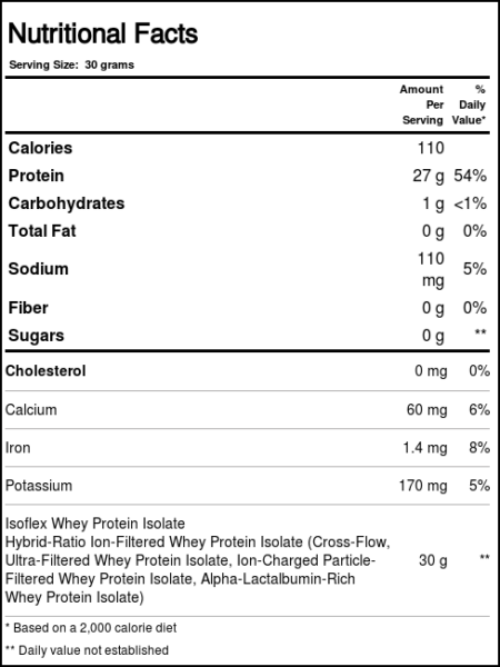 AllMax Nutrition Isoflex, morango - 80 oz - Image 3