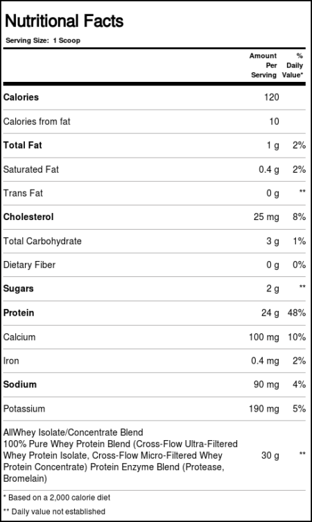 AllMax Nutrition, Allwhey Gold, Baunilha Francesa - 2,27 kg - Image 2