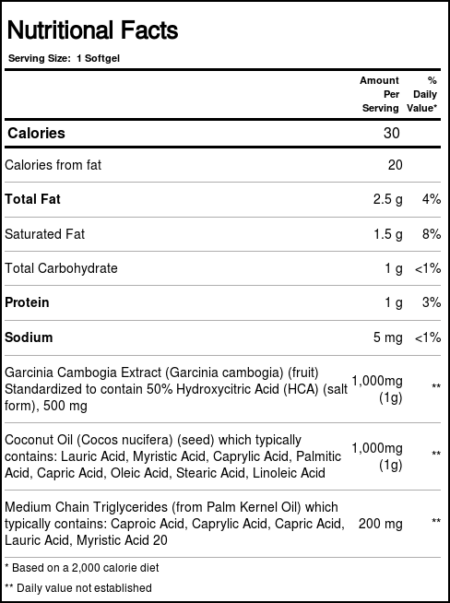 Nature's Bounty Garcinia Cambogia & Óleo de Coco - 60 Cápsulas em Gel - Image 4