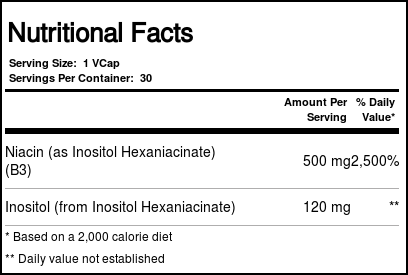 Vitamina B3 Niacina Thompson Flush Free 500mg 30 Cápsulas Vegetarianas - Saúde Otimizada - Imagem 4