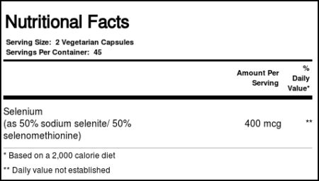 Vital Nutrients Selenium 200 mcg - 90 VCapsules - Image 2