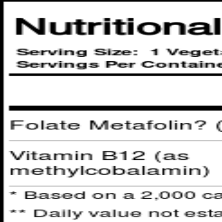 Vital Nutrients B12/Metil Folato 1000mcg/800mcg - 100 Cápsulas | Energia e Saúde Cerebral - Imagem 2