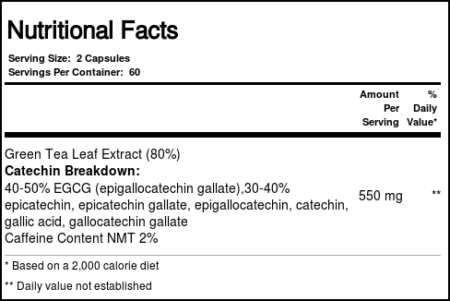 Vital Nutrients, Extrato de chá verde - 275 mg - 120 Cápsulas - Image 2