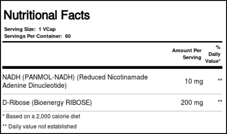 Now Foods, NADH 10 mg - 60 Cápsulas Vegetarianas - Image 2