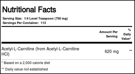 Now Foods Acetil-L-Carnitina em pó 85 g - Image 4