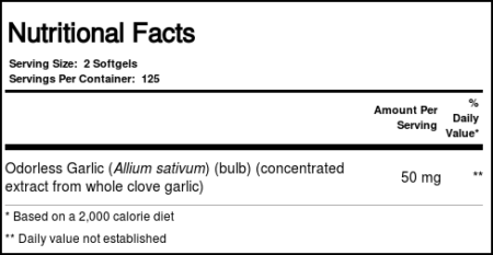 Now Foods, Odorless Garlic (Alho Inodoro) - 250 Cápsulas - Image 2