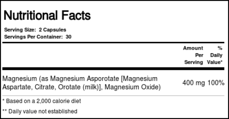 Solaray, Magnésio Asporotate™ 200 mg - 60 Cápsulas - Image 4