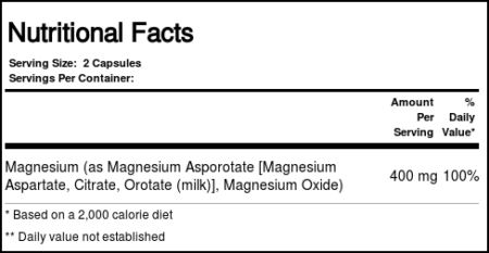 Solaray, Magnésio Asporotate™ 200 mg - 180 Cápsulas - Image 4