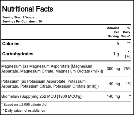 Solaray, Asporotatos™ Magnésio e Potássio com Bromelina - 60 Cápsulas Vegetarianas - Image 4