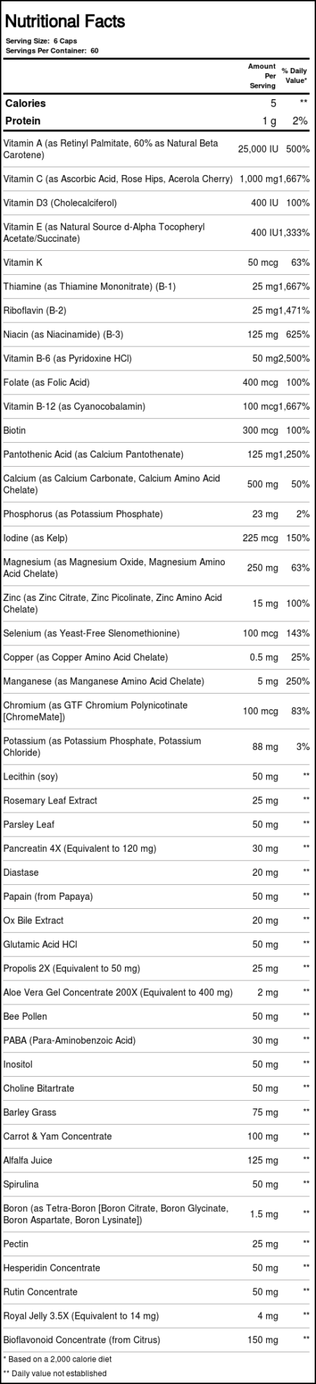 Solaray, Spectro™ - Multivitaminas e Minerais sem Ferro - 360 ​​Cápsulas - Image 2