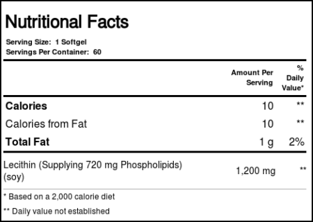 Thompson Lecitina de 1.200 mg 60 Cápsulas - Image 3