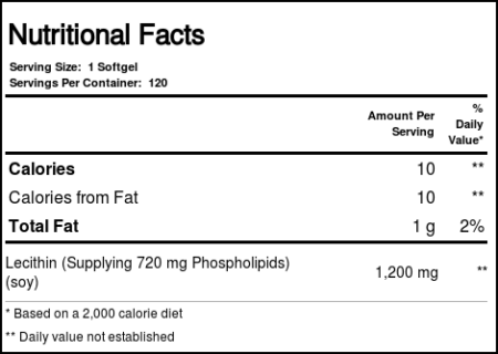 Thompson Lecitina de 1.200 mg 120 Cápsulas - Image 3